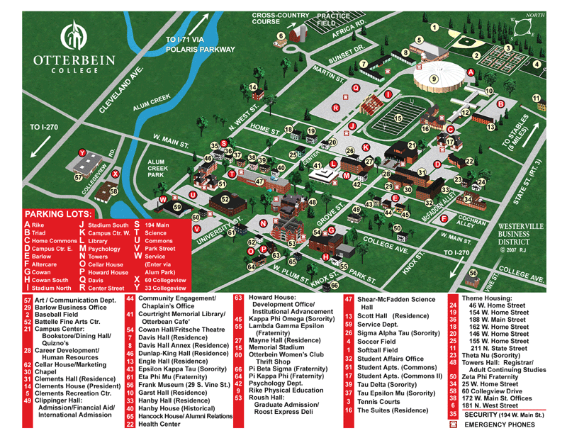Otterbein College Map
